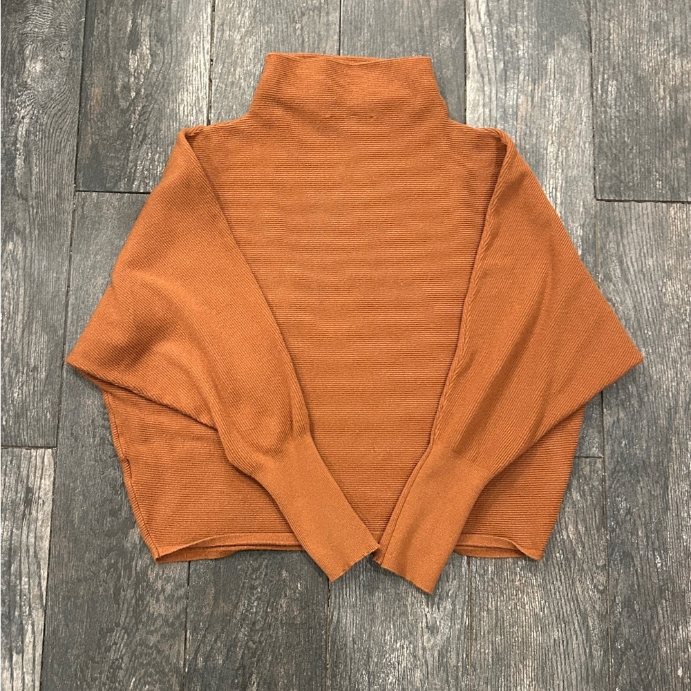 Philosophy High-Neck Relaxed Fit Sweater - Rust